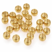 Wireklemme - crimp perle. 24k forgyldt stål. 1.5 mm. 50 stk.